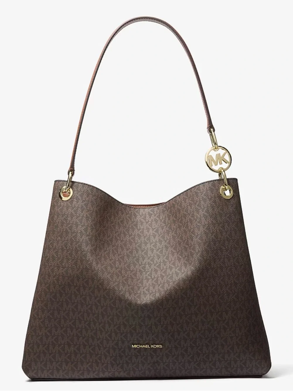 Michael Kors Christina  Brown Monogram Shoulder tote - Picture 10 of 11